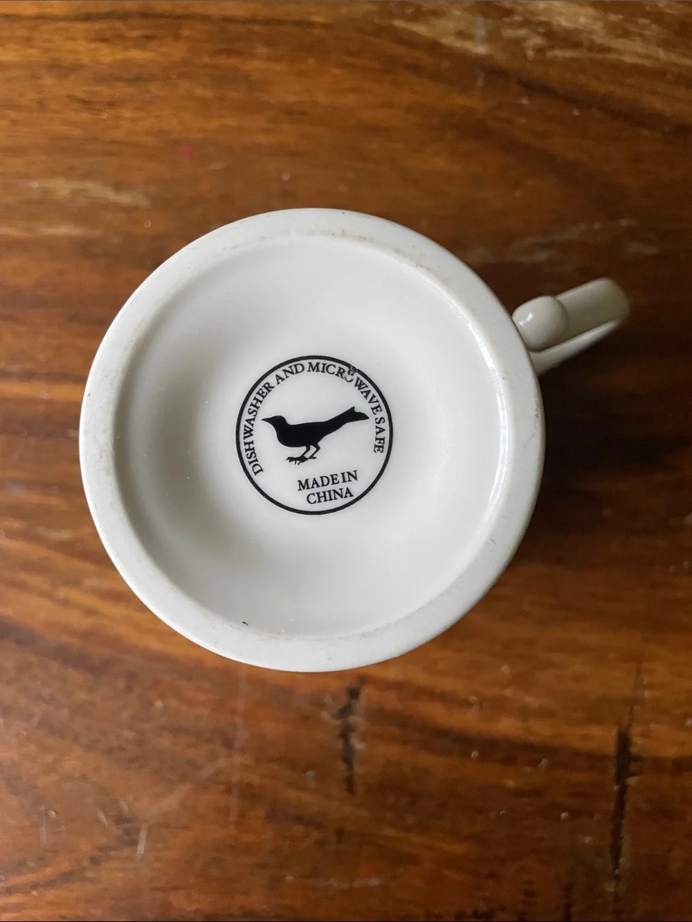 Anthropologie Monogram J footed white teacup tea cup mug